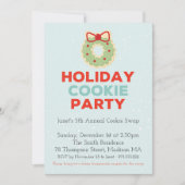 Kerstkoekjes Uitwisselingsfeest Uitnodiging (Voorkant)