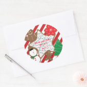 Kerstkoekjes Vakantie Party Exchange Sticker (Envelop)
