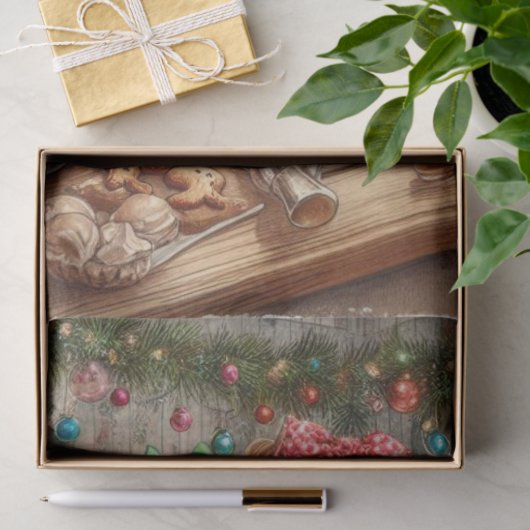 Kerstkoekjes vakantiebakken tissuepapier (Geschenk)