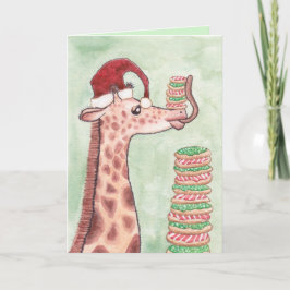 Kerstkoekjes van de giraffe kaart