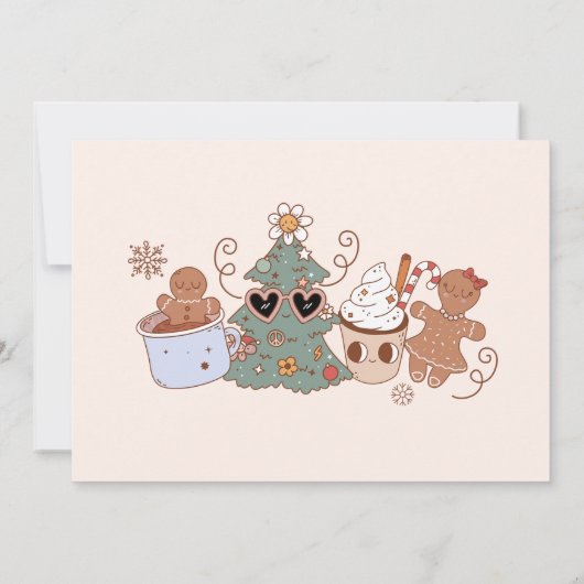 Kerstkoekjes Verjaardagsfoto Bedanktkaart Kaart (Achterkant)