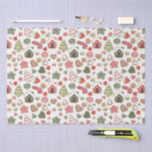 Kerstkoekjes voor feestdagen tissuepapier (Craft)