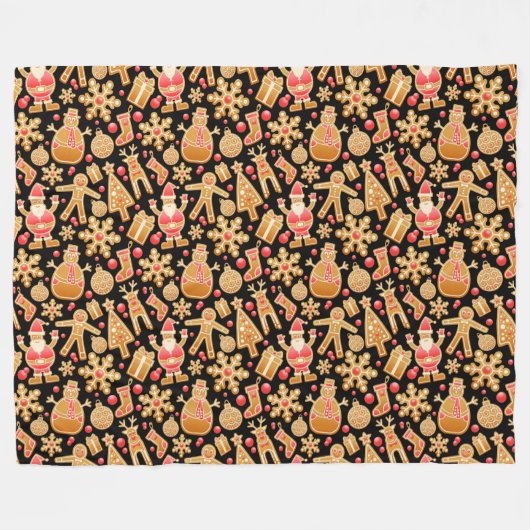 Kerstkoekjes voor kerstmis met kerstmis met kerstm fleece deken (Voorkant (Horizontaal))