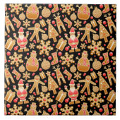 Kerstkoekjes voor kerstmis met kerstmis met kerstm tegeltje (Voorkant)