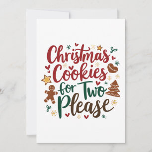 Kerstkoekjes voor twee alsjeblieft zwangerschap Ke Feestdagenkaart