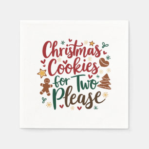 Kerstkoekjes voor twee, alsjeblieft Zwangerschap Servet