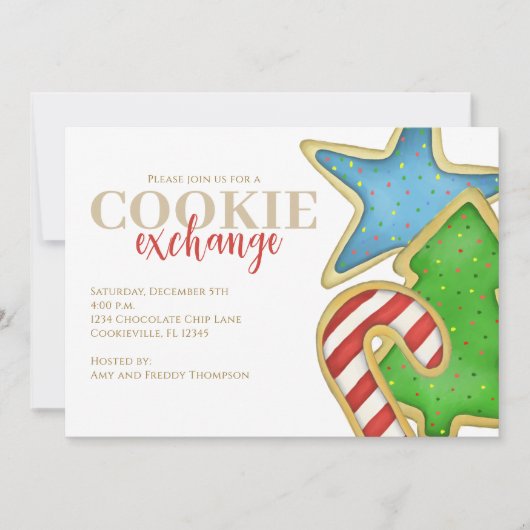 Kerstkoekjes Whimsical QR Code Map Directions Kaart (Voorkant)