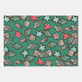 Kerstkoekjes Xmas KoekjesDecorting Party Inpakpapier Vel (Voorkant)