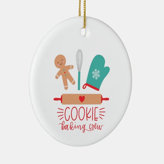 Kerstkoekjesbakkerij Keramisch Ornament (Rechts)