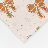 Kerstkoekjesbogen Fleece Deken (Hoek)