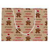 kerstkoekjesbrood, koekjes, aangepaste naam groot cadeauzakje (Achterkant)