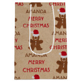 kerstkoekjesbrood, koekjes, aangepaste naam medium cadeauzakje (Achterkant)