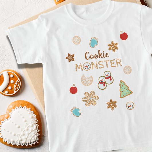 Kerstkoekjesmonster Kinder T-shirt