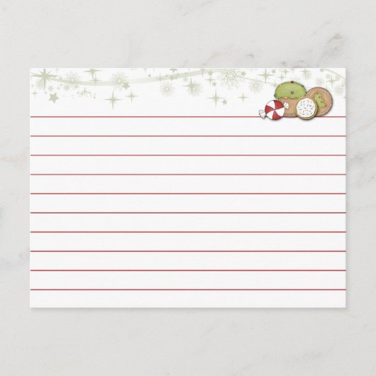 Kerstkoekjesrecept Briefkaart (Voorkant)