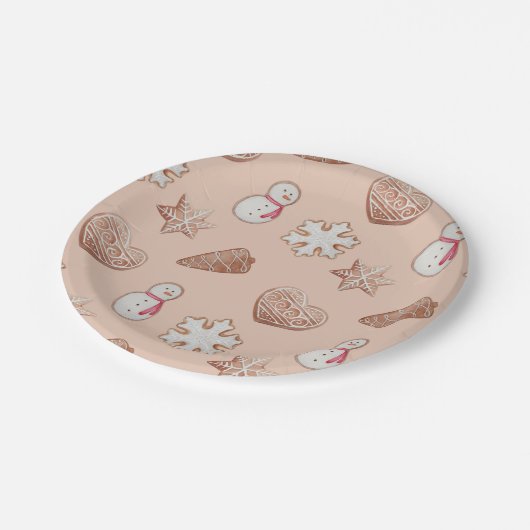 Kerstkoekjesruil Papieren Bordje (Gekanteld)