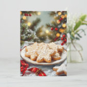 Kerstkoekjesuitwisseling personaliseren kaart (Staand voorkant)