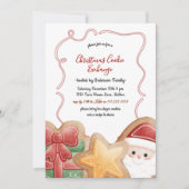 Kerstkoekjesuitwisseling Vakantie Vrienden Feest Kaart (Voorkant)