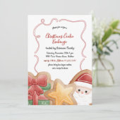 Kerstkoekjesuitwisseling Vakantie Vrienden Feest Kaart (Staand voorkant)