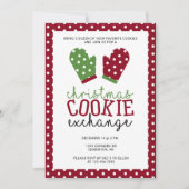 Kerstkoekjesuitwisselingsfeest feestdag orven Mitt Kaart (Voorkant)