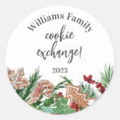 Kerstkoekjeswisselaar Ronde Sticker (Voorkant)
