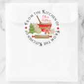 Kerstkoekjeswisselaars Ronde Sticker (Tas)