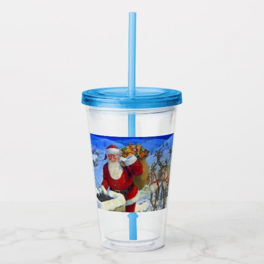 Kerstkoekoek Acryl Drinkbeker (Voorkant)