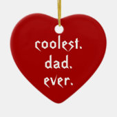 Kerstkoelste pap ooit rood vader keramisch ornament (Voorkant)