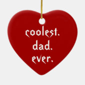 Kerstkoelste pap ooit rood vader keramisch ornament (Achterkant)