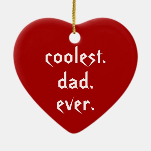 Kerstkoelste pap ooit rood vader keramisch ornament (Achterkant)