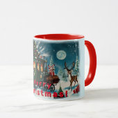 Kerstkoets - Santa's Delivery Wagon Mok (Voorkant rechts)