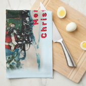 Kerstkoets - Santa's Delivery Wagon Theedoek (Quarter Fold)