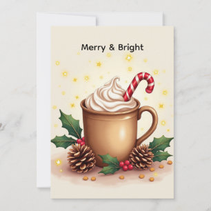 Kerstkoffie Merry & Bright Kaart