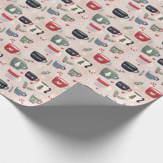 kerstkoffie-Mok Cadeaupapier (Hoek)
