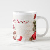 Kerstkoffie mok met gouden balletjes (Rechts)
