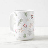Kerstkoffie Mok met kersttekeningen (Voorkant links)