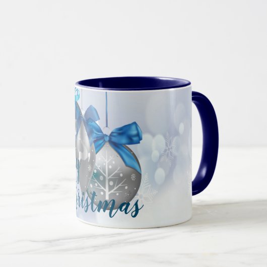 Kerstkoffie Mok Ornaments Winter Snowflake Sn (Voorkant rechts)