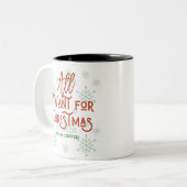 kerstkoffie-Mok Tweekleurige Koffiemok (Voorkant links)