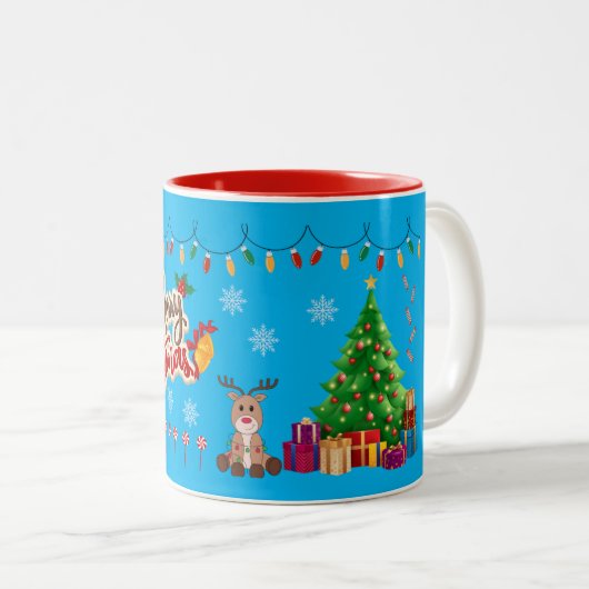 Kerstkoffie Mok - Vrolijk kerstfeest - Feestdagen (Voorkant rechts)