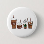 kerstkoffie ronde button 5,7 cm (Voorkant)