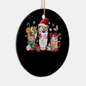 Kerstkoffie Roze Kerstspice Latte Cosy S Keramisch Ornament (Rechts)