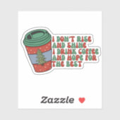 kerstkoffie sticker (Vel)