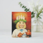 "Kerstkoffie" van Jenny Nystrom Briefkaart (Staand voorkant)