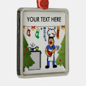 kerstkok metalen ornament (Rechts)