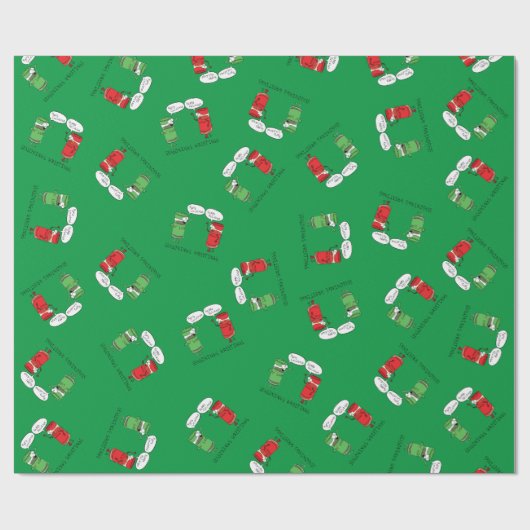 kerstkoken Funny Chef Spices Cadeaupapier (Vlak)