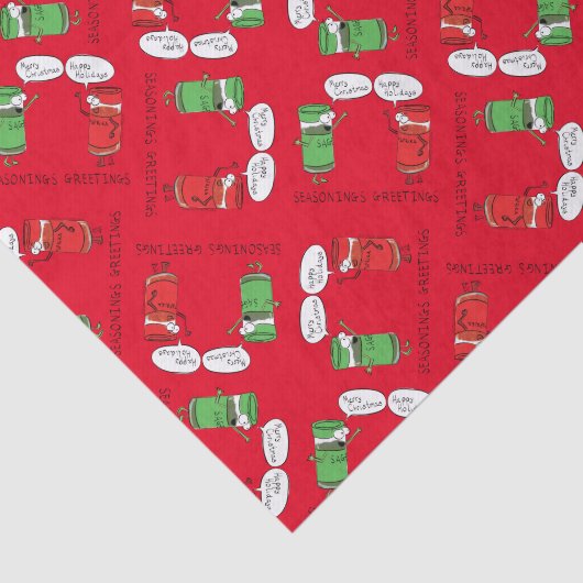 kerstkoken Funny Chef Spices Tissuepapier (Detail)