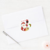 kerstkolen ronde sticker (Envelop)