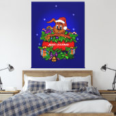 kerstkonijn canvas afdruk (Insitu (Slaapkamer))
