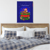 kerstkonijn canvas afdruk (Insitu (Slaapkamer))