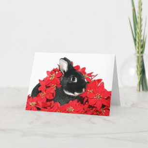kerstkonijn feestdagen kaart