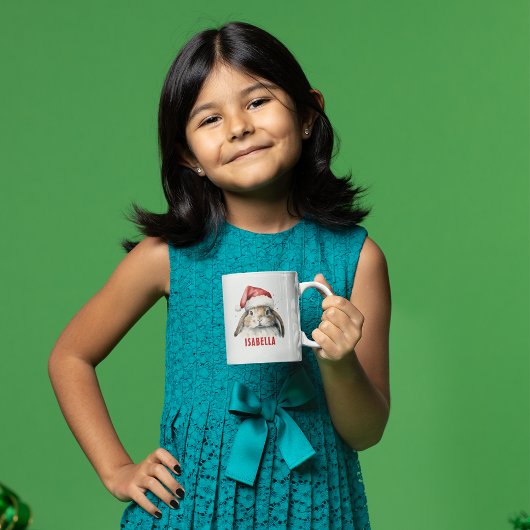 Kerstkonijn Gepersonaliseerde Kinder Mok